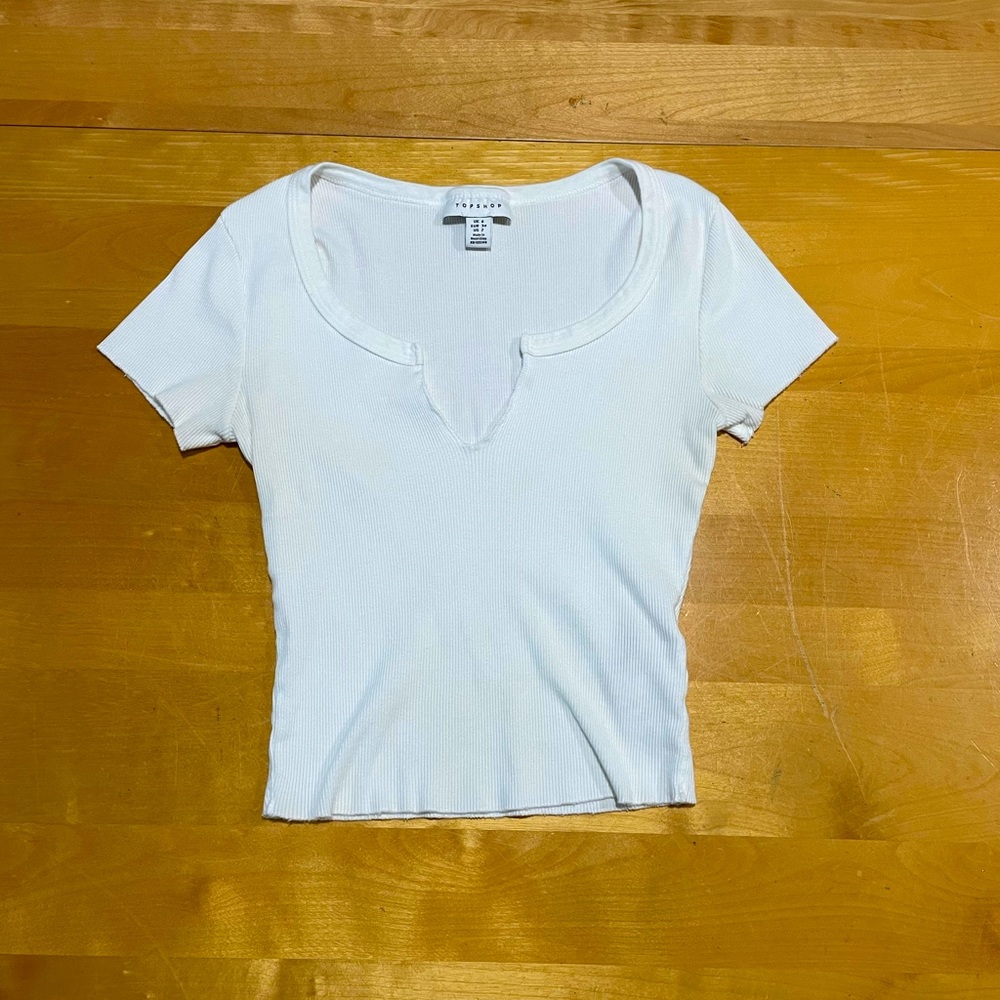 Topshop White Crop Top